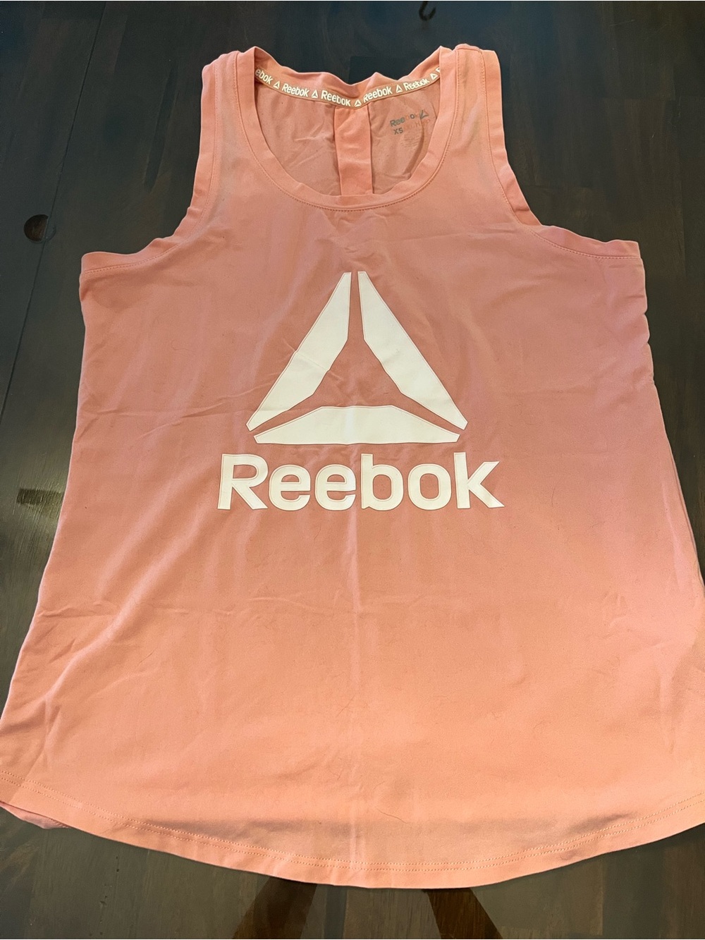 Reebok Pink Logo Athletic Tank Top